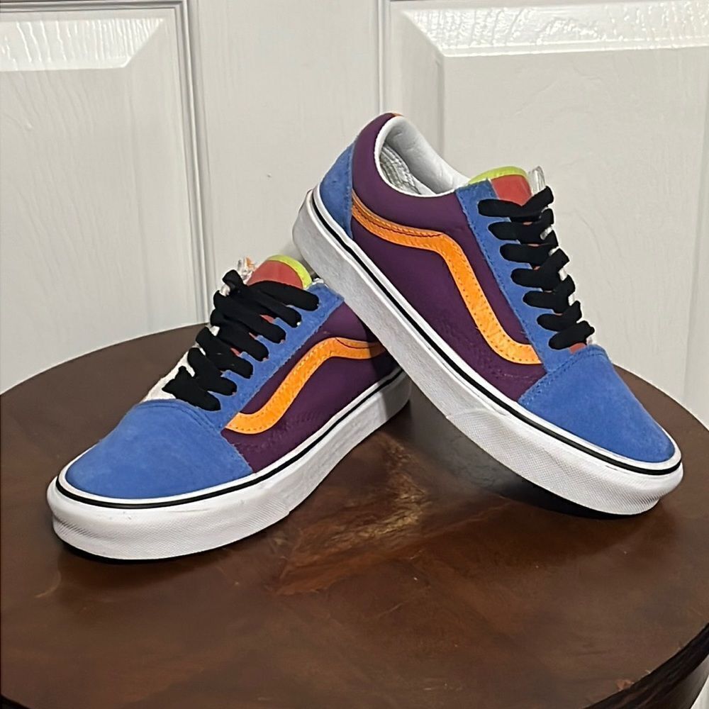 🔥🔥 Multi-colored VANS OLD SKOOL Sneakers - EXCELLENT - Women Sz 6 / Men Sz 4.5
